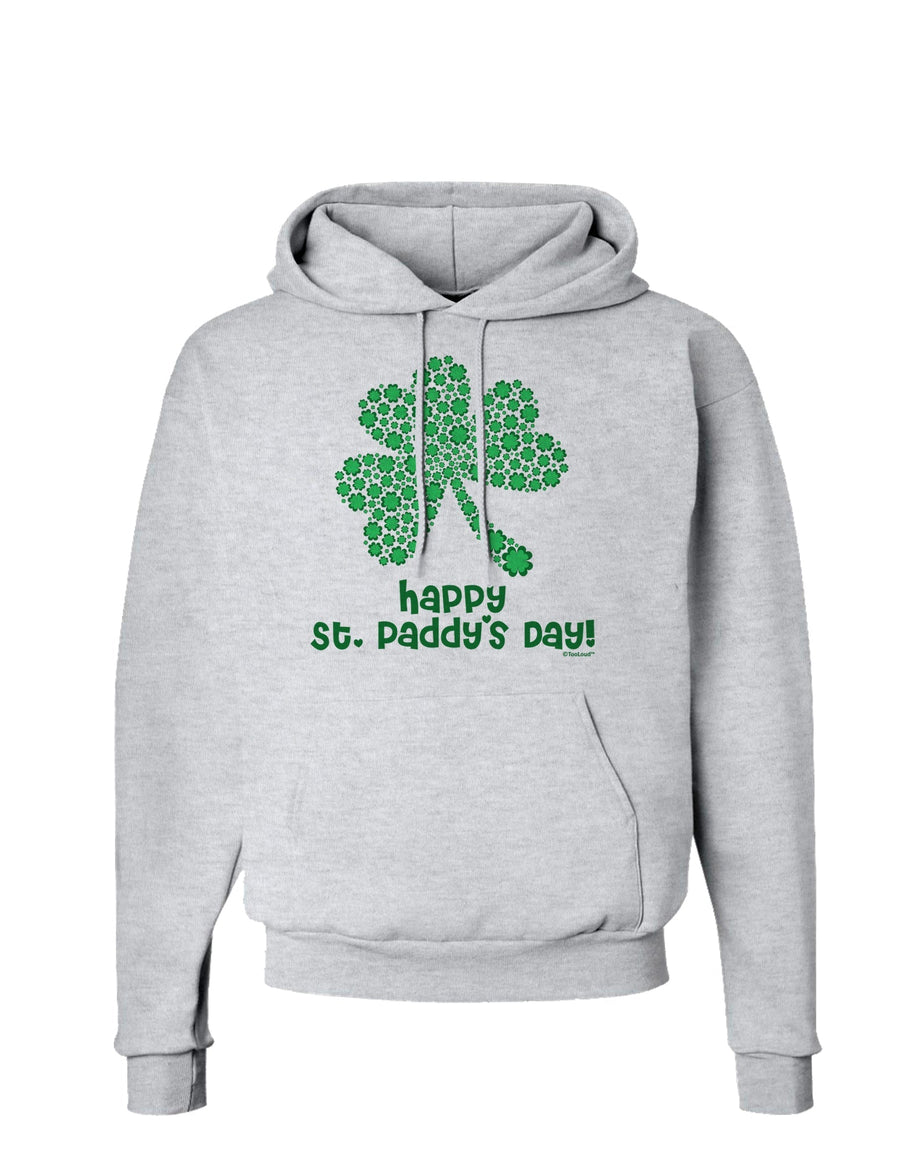 Happy St. Paddy's Day Shamrock Design Hoodie Sweatshirt by TooLoud-Hoodie-TooLoud-White-Small-Davson Sales