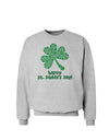 Happy St. Paddy's Day Shamrock Design Sweatshirt by TooLoud-Sweatshirts-TooLoud-AshGray-Small-Davson Sales