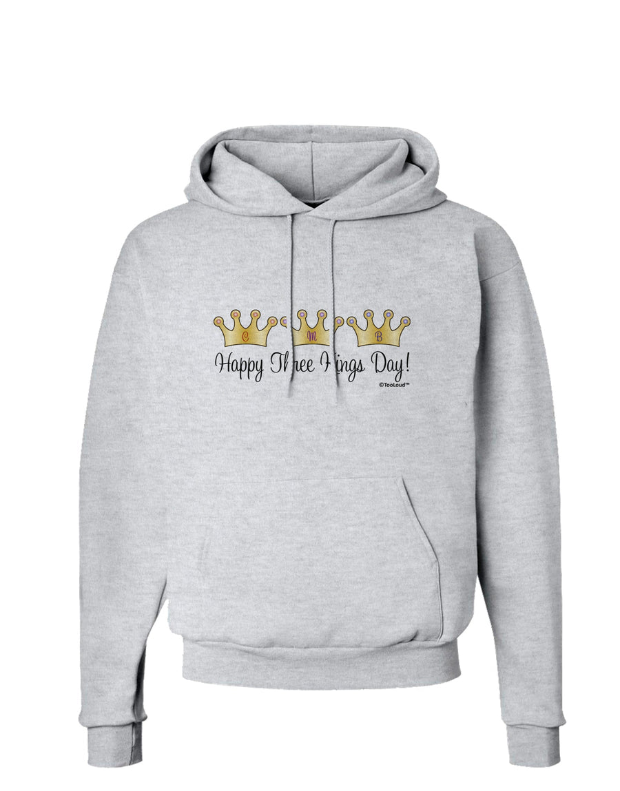 Happy Three Kings Day - 3 Crowns Hoodie Sweatshirt by TooLoud-Hoodie-TooLoud-White-Small-Davson Sales