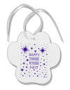 Happy Three Kings Day - Shining Stars Paw Print Shaped Ornament by TooLoud-Ornament-TooLoud-White-Davson Sales