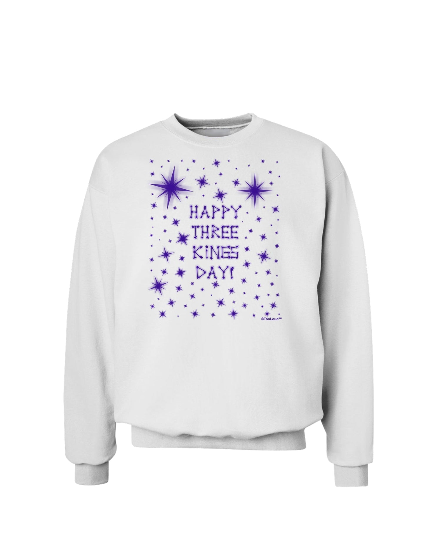Happy Three Kings Day - Shining Stars Sweatshirt by TooLoud-Sweatshirts-TooLoud-White-Small-Davson Sales