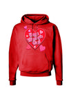 Happy Valentine's Day Romantic Hearts Dark Hoodie Sweatshirt-Hoodie-TooLoud-Red-Small-Davson Sales