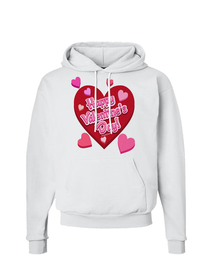 Happy Valentine's Day Romantic Hearts Hoodie Sweatshirt-Hoodie-TooLoud-White-Small-Davson Sales