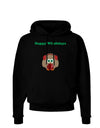 Happy Wholidays Winter Owl With Earmuffs Dark Hoodie Sweatshirt-Hoodie-TooLoud-Black-Small-Davson Sales