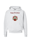 Happy Wholidays Winter Owl With Earmuffs Hoodie Sweatshirt-Hoodie-TooLoud-White-Small-Davson Sales