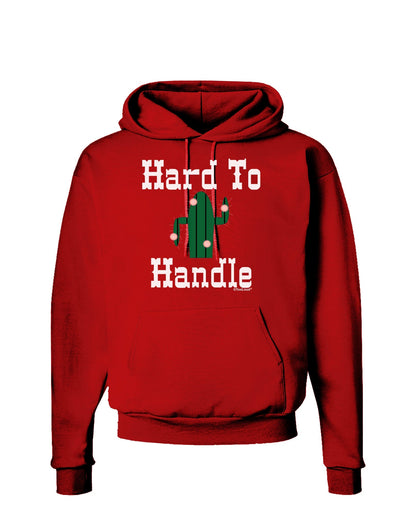 Hard To Handle Cactus Dark Hoodie Sweatshirt by TooLoud-Hoodie-TooLoud-Red-Small-Davson Sales