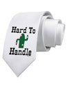 Hard To Handle Cactus Printed White Necktie by TooLoud