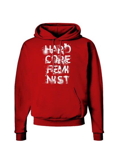 Hardcore Feminist Dark Hoodie Sweatshirt-Hoodie-TooLoud-Red-Small-Davson Sales