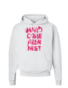Hardcore Feminist - Pink Hoodie Sweatshirt-Hoodie-TooLoud-White-Small-Davson Sales