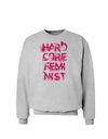 Hardcore Feminist - Pink Sweatshirt-Sweatshirts-TooLoud-AshGray-Small-Davson Sales