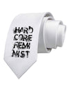 Hardcore Feminist Printed White Necktie