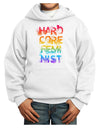 Hardcore Feminist - Rainbow Youth Hoodie Pullover Sweatshirt-Youth Hoodie-TooLoud-White-XS-Davson Sales