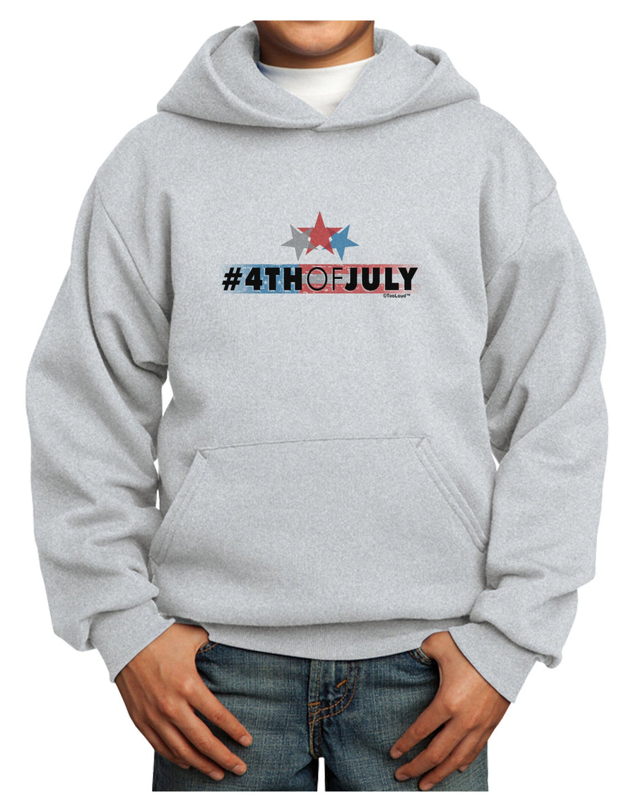 Hashtag 4th Of July Youth Hoodie Pullover Sweatshirt-Youth Hoodie-TooLoud-White-XS-Davson Sales