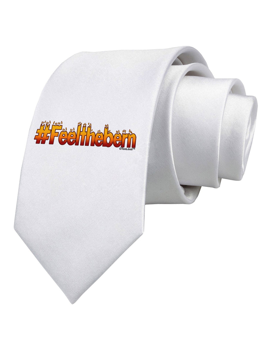 Hashtag Feelthebern Printed White Necktie