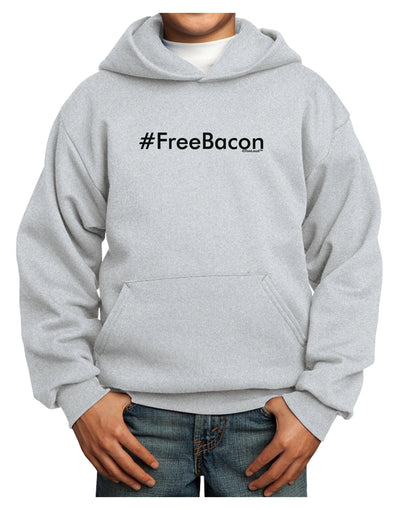 Hashtag Free Bacon Youth Hoodie Pullover Sweatshirt-Youth Hoodie-TooLoud-Ash-XS-Davson Sales