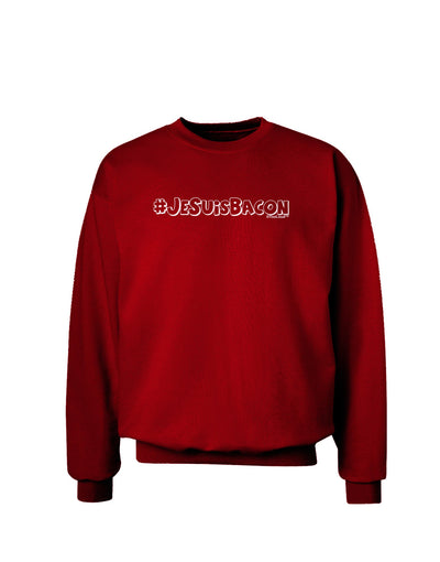 Hashtag JeSuisBacon Deco Adult Dark Sweatshirt-Sweatshirts-TooLoud-Deep-Red-Small-Davson Sales