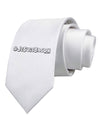 Hashtag JeSuisBacon Deco Printed White Necktie