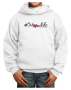 Hashtag Momlife Youth Hoodie Pullover Sweatshirt-Youth Hoodie-TooLoud-White-XS-Davson Sales