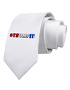 Hashtag Trumpit Printed White Necktie