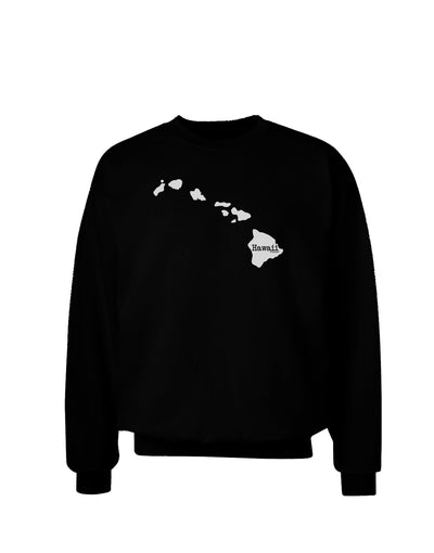 Hawaii - United States Shape Adult Dark Sweatshirt by TooLoud-Sweatshirts-TooLoud-Black-Small-Davson Sales