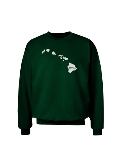 Hawaii - United States Shape Adult Dark Sweatshirt by TooLoud-Sweatshirts-TooLoud-Deep-Forest-Green-Small-Davson Sales