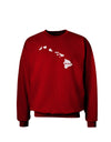 Hawaii - United States Shape Adult Dark Sweatshirt by TooLoud-Sweatshirts-TooLoud-Deep-Red-Small-Davson Sales