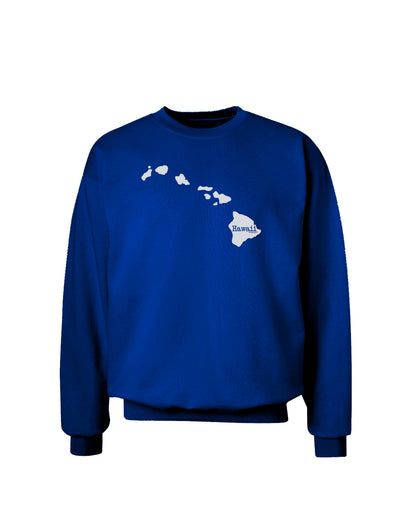 Hawaii - United States Shape Adult Dark Sweatshirt by TooLoud-Sweatshirts-TooLoud-Deep-Royal-Blue-Small-Davson Sales