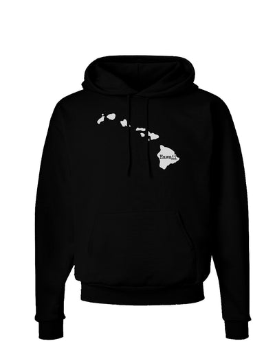 Hawaii - United States Shape Dark Hoodie Sweatshirt by TooLoud-Hoodie-TooLoud-Black-Small-Davson Sales