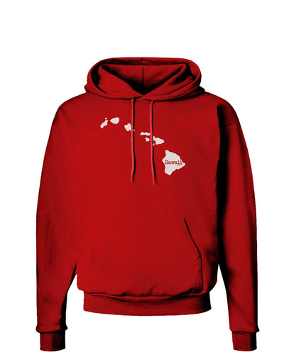 Hawaii - United States Shape Dark Hoodie Sweatshirt by TooLoud-Hoodie-TooLoud-Red-Small-Davson Sales