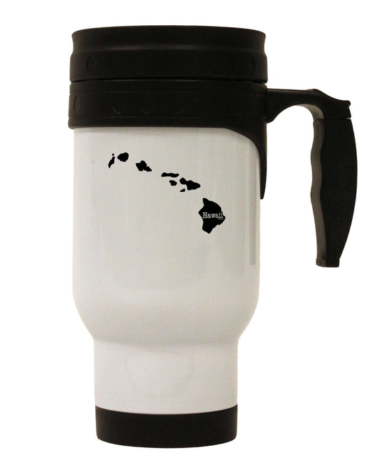 Hawaii - United States Shape Stainless Steel 14oz Travel Mug-Travel Mugs-TooLoud-White-Davson Sales