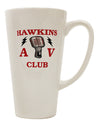 Hawkins AV Club 16 Ounce Conical Latte Coffee Mug - Expertly Crafted for Drinkware Enthusiasts-Conical Latte Mug-TooLoud-White-Davson Sales