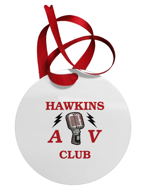 Hawkins AV Club Circular Metal Ornament by TooLoud-Ornament-TooLoud-White-Davson Sales