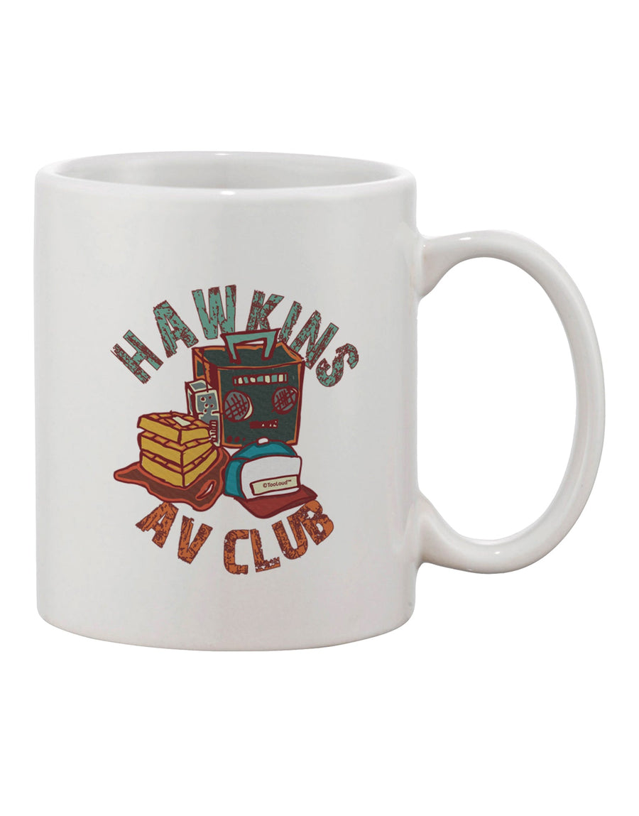 Hawkins AV Club Printed 11 oz Coffee Mug - Expertly Crafted Drinkware-11 OZ Coffee Mug-TooLoud-Davson Sales