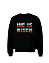 He Is Risen - Easter - Sunrise Letters Adult Dark Sweatshirt-Sweatshirts-TooLoud-Black-Small-Davson Sales