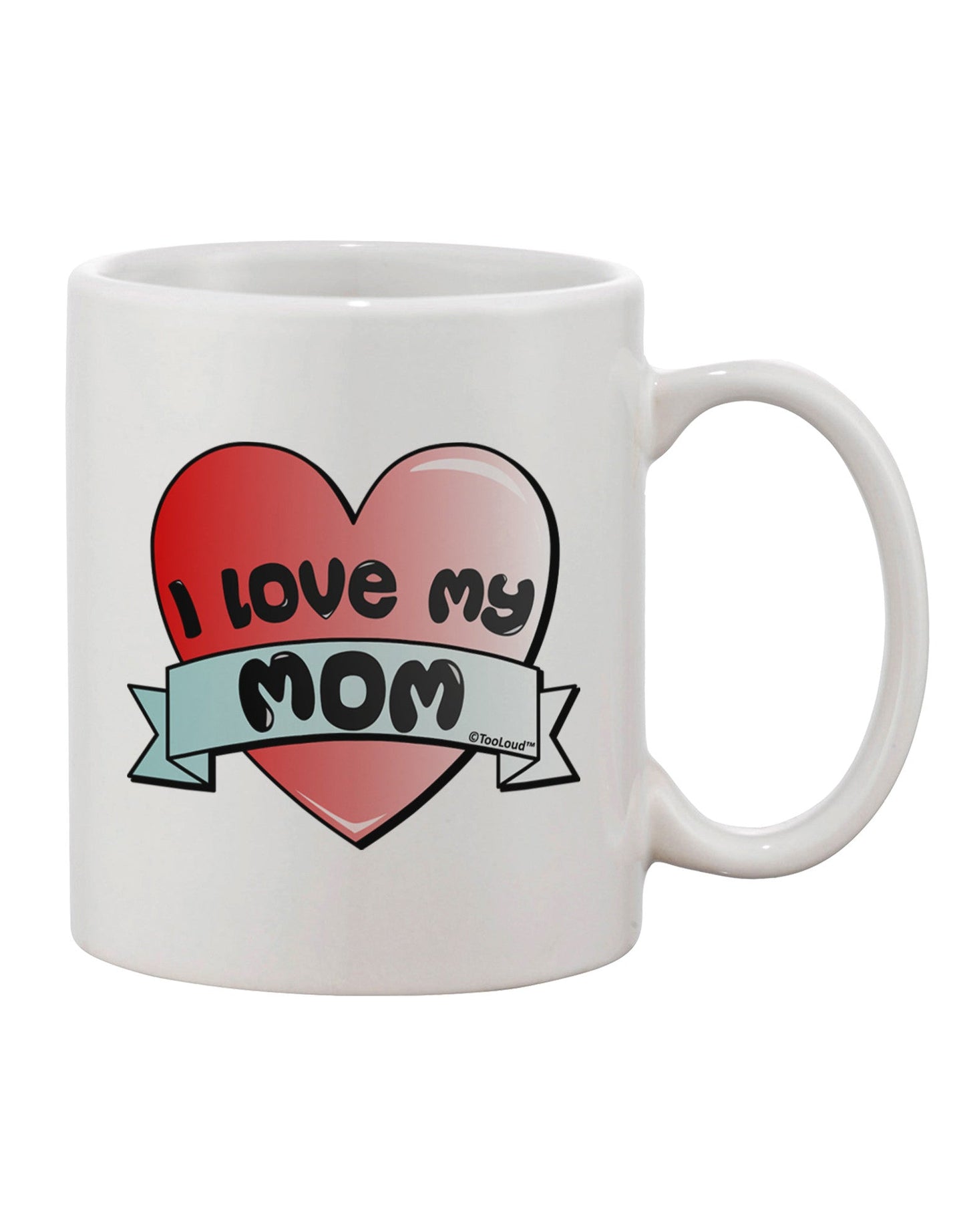 Heart Banner Design Printed 11 oz Coffee Mug - A Delight for Moms by TooLoud-11 OZ Coffee Mug-TooLoud-White-Davson Sales