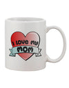 Heart Banner Design Printed 11 oz Coffee Mug - A Delight for Moms by TooLoud-11 OZ Coffee Mug-TooLoud-White-Davson Sales