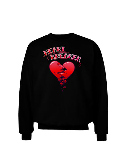 Heart Breaker Cute Adult Dark Sweatshirt by-Sweatshirts-TooLoud-Black-Small-Davson Sales