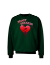 Heart Breaker Cute Adult Dark Sweatshirt by-Sweatshirts-TooLoud-Deep-Forest-Green-Small-Davson Sales