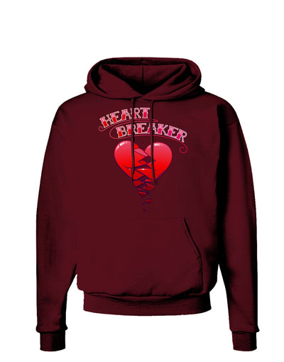 Heart Breaker Cute Dark Hoodie Sweatshirt by-Hoodie-TooLoud-Maroon-Small-Davson Sales