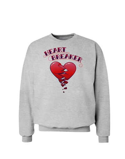 Heart Breaker Cute Sweatshirt by-Sweatshirts-TooLoud-AshGray-Small-Davson Sales