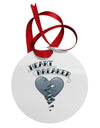 Heart Breaker Manly Circular Metal Ornament by TooLoud-Ornament-TooLoud-White-Davson Sales