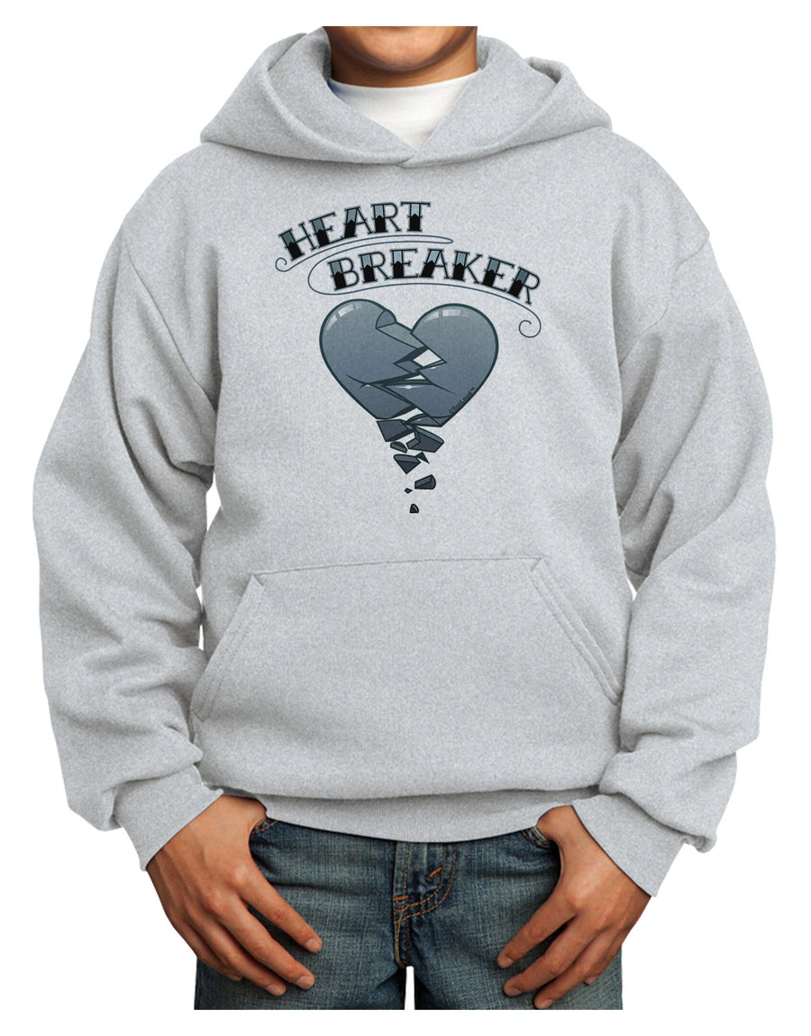 Heart Breaker Manly Youth Hoodie Pullover Sweatshirt by-Youth Hoodie-TooLoud-White-XS-Davson Sales