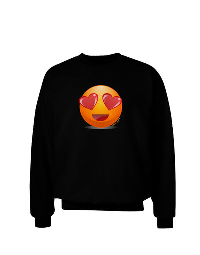 Heart Eye Emoji Adult Dark Sweatshirt-Sweatshirts-TooLoud-Black-Small-Davson Sales