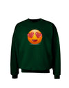 Heart Eye Emoji Adult Dark Sweatshirt-Sweatshirts-TooLoud-Deep-Forest-Green-Small-Davson Sales