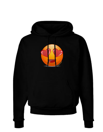 Heart Eye Emoji Dark Hoodie Sweatshirt-Hoodie-TooLoud-Black-Small-Davson Sales