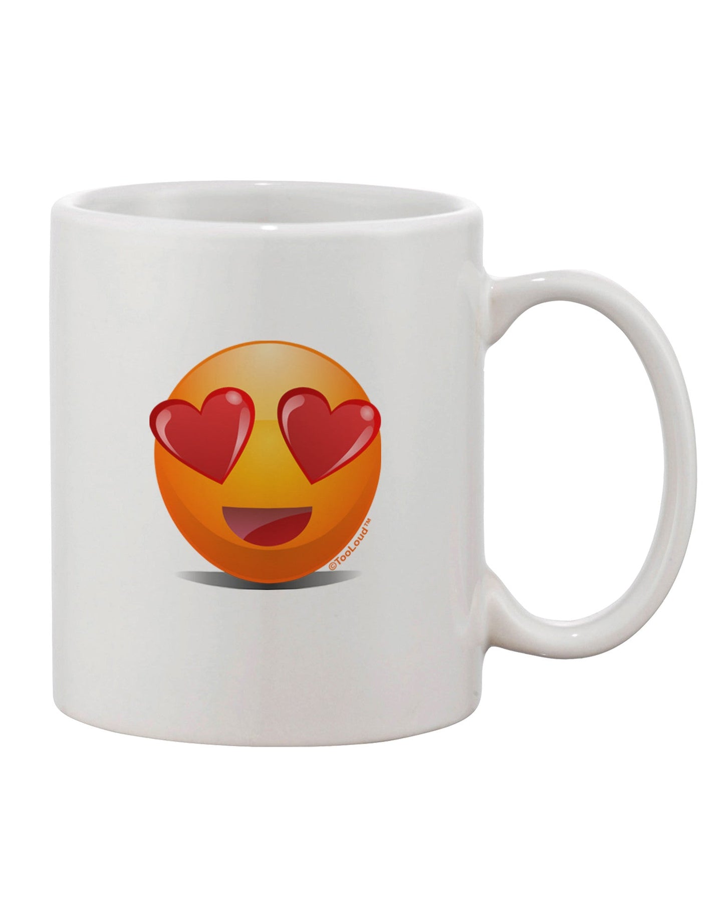 Heart Eye Emoji Print Ceramic Coffee Mug - TooLoud-11 OZ Coffee Mug-TooLoud-White-Davson Sales