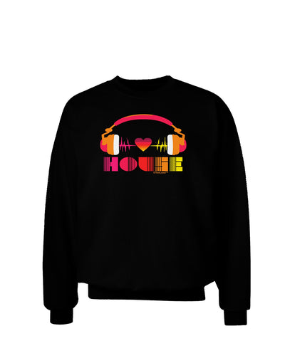 Heart House Adult Dark Sweatshirt-Sweatshirts-TooLoud-Black-Small-Davson Sales