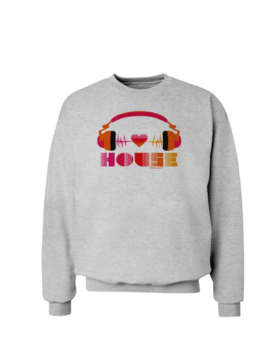 Heart House Sweatshirt-Sweatshirts-TooLoud-AshGray-Small-Davson Sales