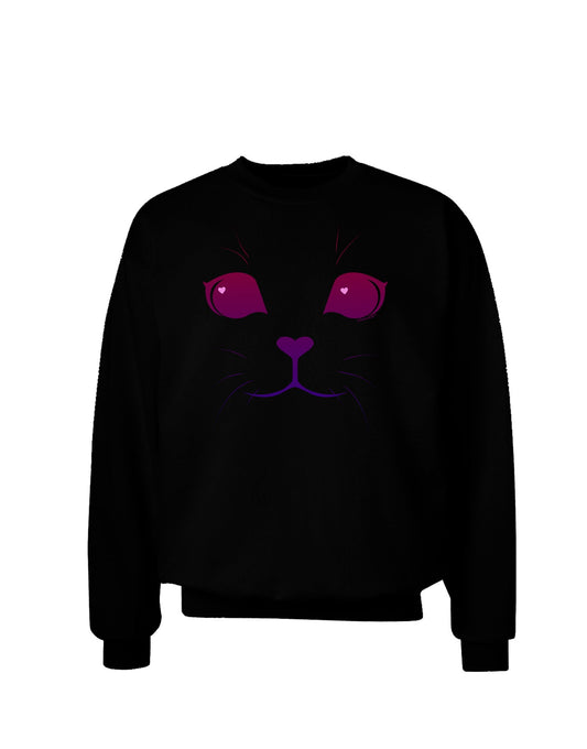 Heart Kitten Adult Dark Sweatshirt by-Sweatshirts-TooLoud-Black-Small-Davson Sales