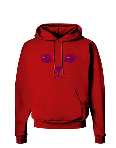 Heart Kitten Dark Hoodie Sweatshirt by-Hoodie-TooLoud-Red-Small-Davson Sales